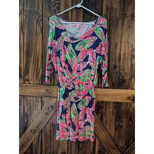 Lilly Pulitzer Cara in the Vias Floral Printed Dolman Sleeve Blouson Dress szXS